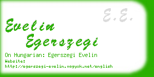 evelin egerszegi business card